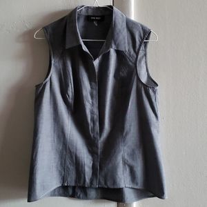 Nine West Sleeveless Button-down
